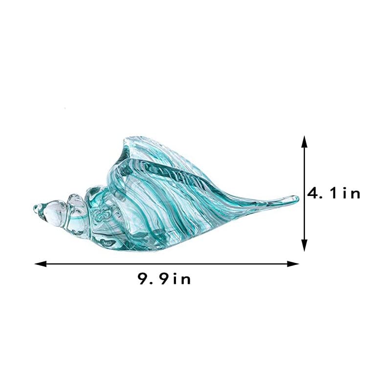 Amazon.co.jp: 手吹きガラス巻き貝貝殻の置物家の装飾アートガラス