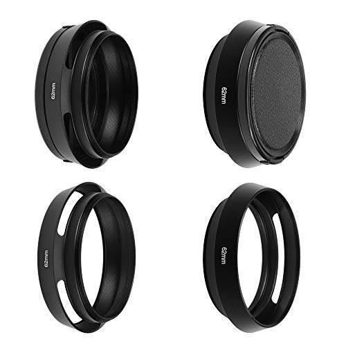 Sioti 62Mm Lens Hood, Matte Treatment Inside, Aluminum Material, Compatible With All Camera Lens S/C/N/F/O/P Etc.(62Mm) #TOP1