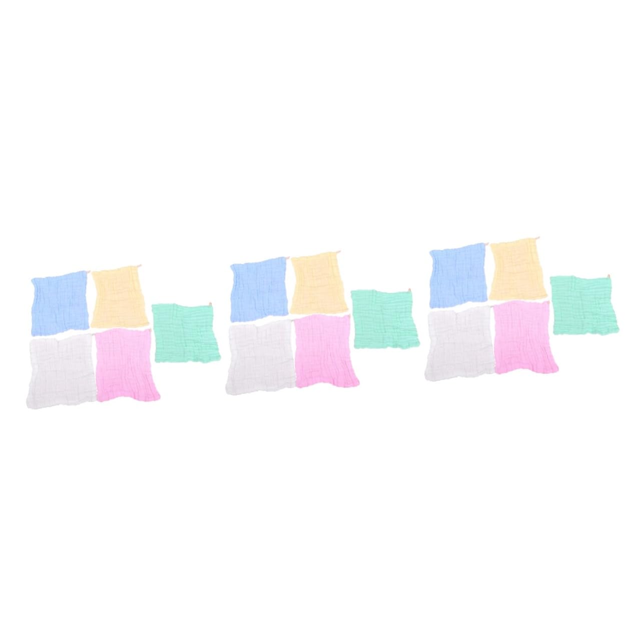 Toyvian 3 Set Di Salviette in Mussola Morbida Per Neonati 5 Stili Asciugamani Quadrati Per Neonati Prelavati Delicati Per La Pelle Del Bambino 5 Pezzi*3