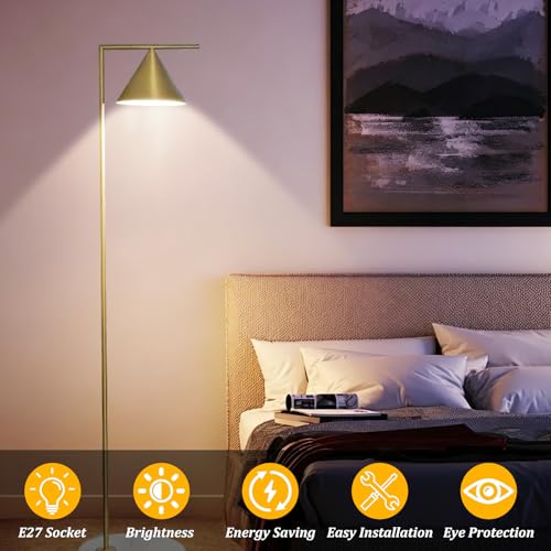 Lampe sur pied rétro à intensité variable et interrupteur intégré - 2