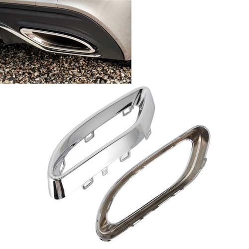 Punta para escape cromada con brillo de cubierta para Mercedes Benz W205 X253 2