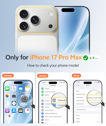 Image of FNTCASE for iPhone 17 Pro Max Case: [Compatible with Magsafe] Translucent Matte Cases with [Full Camera Protection] [Screen Protector] Military Grade Shockproof Protective Phone Cover - White