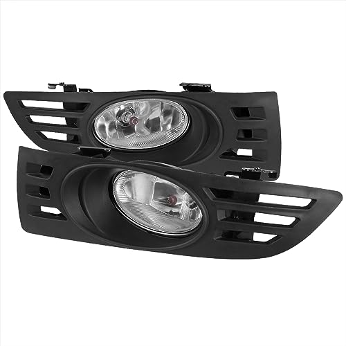 Spec-D Tuning Clear Driving Fog Lights + H11 Bulbs Compatible with 2003-2005 Honda Accord 2Dr 2D Coupe L+R Pair Assembly