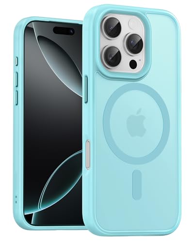 Image of UNBREAKcable Magnetic for iPhone 16 Pro Case 6.3-Inch, Compatible with MagSafe, Full Camera Protection, Built-in Magnetic Ring, Drop Protection Shockproof Slim Phone Cover - Mint Green