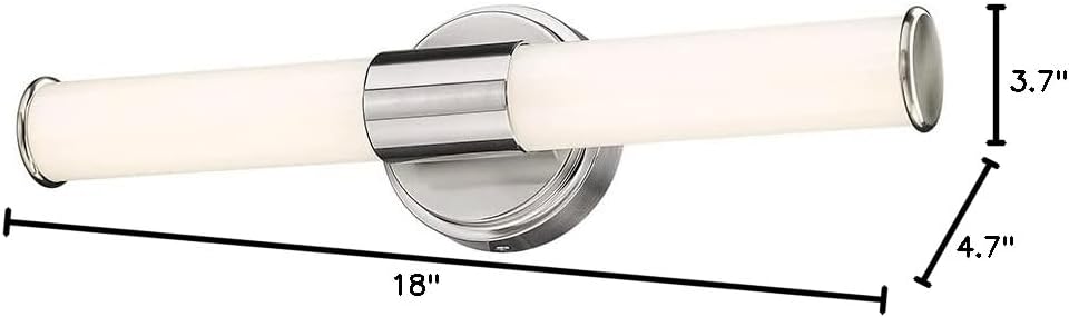 ML Lighting 2220-BN Trumann 1-Light Vanity, LED Brushed Nickel