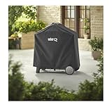 Weber Premium BBQ Cover/For Q 100/1000/200/2000 Barbecues with Stand or Portable Cart, Breathable Water-Resistant Fabric with UV Protection and Fastening Strap, Black, 25.5 x 6.6 x 18.5 cm - Image 6