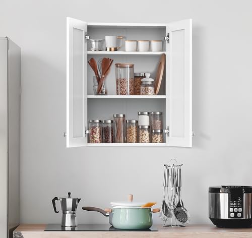 BYAOLVCY Bathroom Cabinet Wall Mounted Over Toilet Storage Cabinet 20x28 inch White Medicine Cabinets for Wall Mount Space Saver Bathroom Storage Cabinet with 2 Adjustable Shelves & 2 Doors by BYAOLVCY - Image 3
