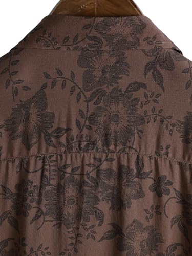 Image of JOTOOK Mens Hawaiian Shirt Short Sleeve Button Down Tropical Shirts Casual Floral Summer Beach Shirt