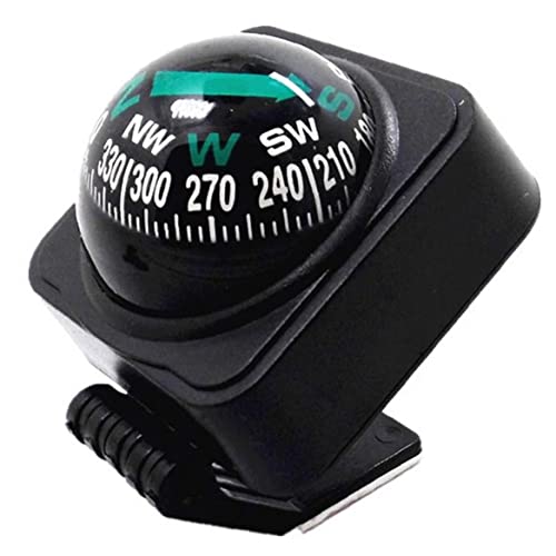 Ruluti Auto Compass Navigation Ball Mini Vehicle Interior Ornaments Outdoor Car Guide Self Adhesive Mount for Car Dashboard