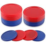 BQSPT 16 Pieces Air Hockey Pucks 2.5 Inch 64mm Replacement Pucks Air Hockey Pucks for Game Tables Eq