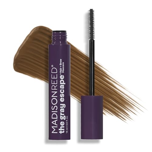 Image of Madison Reed The Gray Escape Hair & Brow Mascara - Quick-Dry, All-Day Gray Coverage for Roots & Brows, Smudge-Proof, Titanium Dioxide-Free, Argan Oil & Ginseng - Light Brown - 15mL