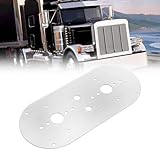 WIKIBB Watermelon Light Mounting Plate Silver Door Watermelon Plate Light Bunk 1PC Above Door Watermelon Plate Light Bunk Peterbilt 359/379/389 W900L
