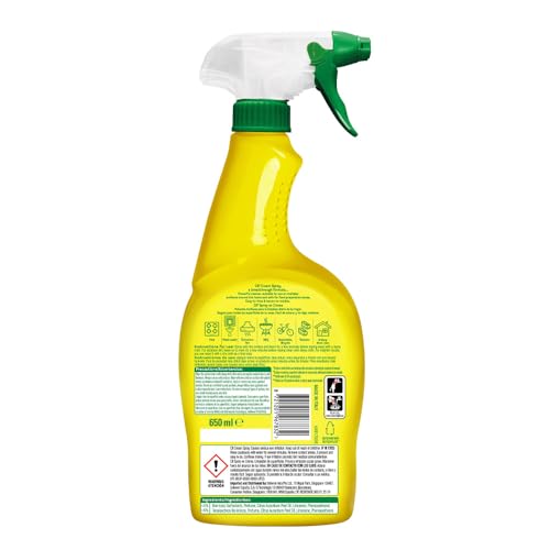 Image of Cif Cleanboost Cream Spray Lemon Multipurpose Surface Cleaner | 100% Dirt Removal | Fresh Lemon Fragrance | 650 ML