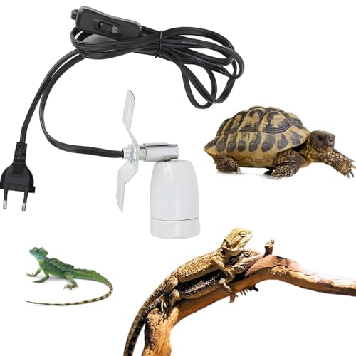 Lampenhalter beleuchtende reptilien, E27 Keramik Wärmelampe Lampenfassung,keramiklampensockel,kabel für Aquarienreptilien terrarium beleuchtung,terrarium lampenfassung heizlampe Tageslicht(Schwarz)