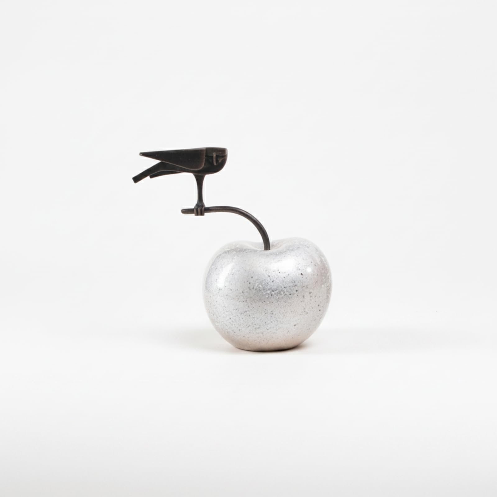 Apfel modern Apfel mit Metallstiel stilvoll Obstration für Wohnzimmer, Regal, L for Apple