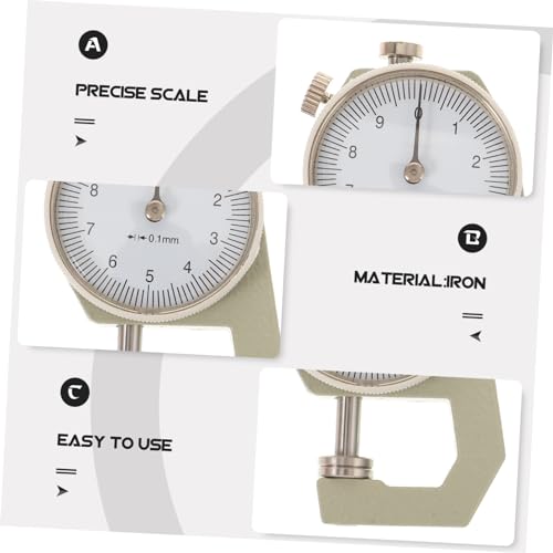 Calibrador de espesores de cuero MAGICLULU, herramienta de medición de precisión para cuero, fabricado en hierro, rango 0-10 mm miniatura 4