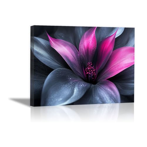 Impression sur toile de qualité supérieure fleur dégradé fuchsia