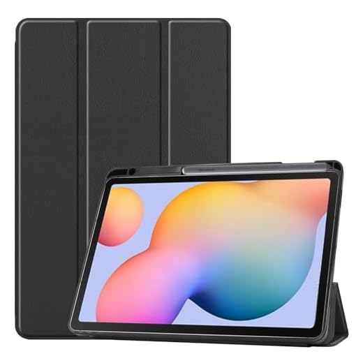 Estojo protetor Capa compatível com Samsung Galaxy Tab S6 Lite 2024 SM-P620/P625/P627 capa tripla para tablet inteligente, capa protetora leve capa dura compatível com Samsung Galaxy Tab S6 Lite SM-P6
