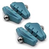 Kartell ® Rennrad Bremsbeläge 2 Paar (4 Stück), 52 mm für Alufelgen, blau