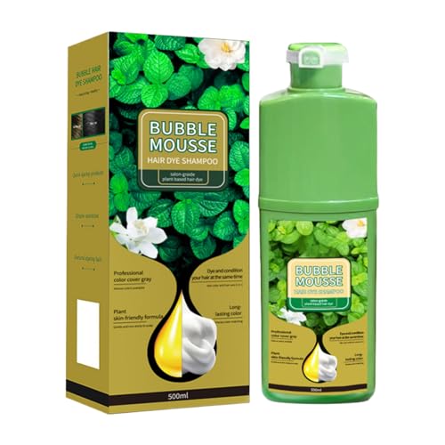 Tinte para Cabello en Espuma,Mousse Colorante para Canas 500ml | Espuma de Coloración Duradera para Mujeres Hombres Salón Hogar Viajes