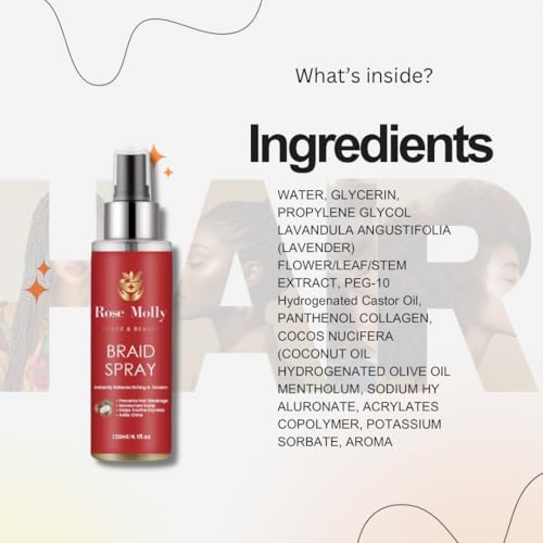 Spray para trenzas 4.11 oz para cabello miniatura 5