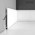 Orac Decor Baseboard Moulding SX156 Baseboard Molding, Primed White. Length: 78-3/4" Height: 7-7/8"