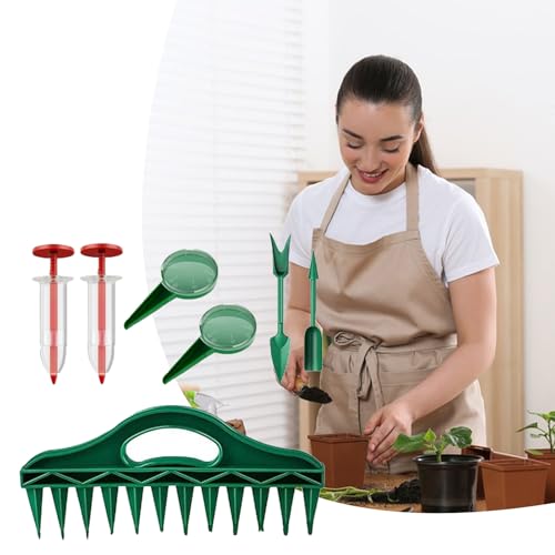 Herramienta para Plantar Plántulas,Kit Dispensador de Siembra - Sembradora Manual Pequeña para Jardín Macetas Flores Patio Y - imagen 9