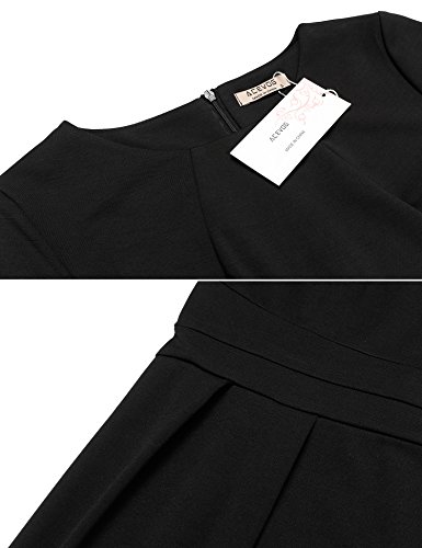 Acevog Women's Work Dress Official Wear To Work Retro Business Bodycon Pencil Dress Black #TOP5
