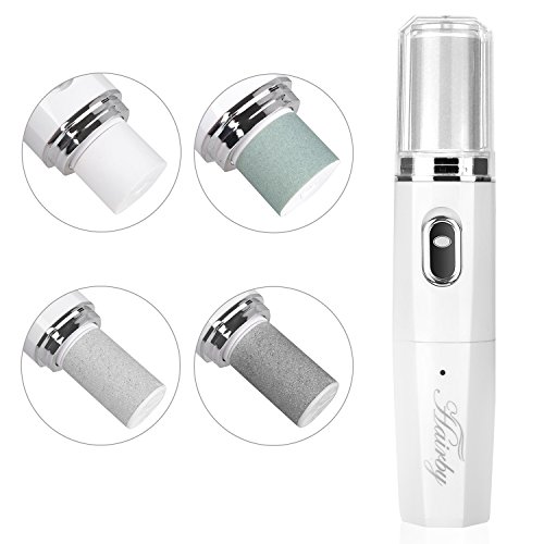HAIRBY Electric Nail File Machine - Electronic Nail Buffer Manicure Pedicure Tool for Bare and Naked Nails, Buff, Polish, Smooth, Shine Fingers and Toenails (Include 6 Rollers, USB Charging)