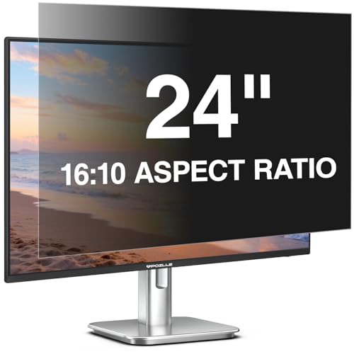 Pozlle 24 Zoll Monitor Blickschutzfolie 16:10 Seitenverhältnis, Anti Blaulichtfilter, Anti Glare Folie, Blickschutzfilter für 24 Bildschirme, Abnehmbare Sichtschutzfolie für Computermonitore