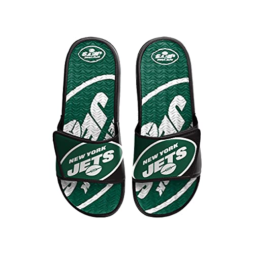 Image of FOCO mens NFL Team Logo Athletic Sport Shower Flip Flop Sandals Gel Slides