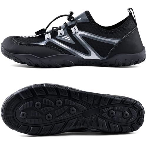 Image of WateLves Water Shoes Mens Womens Barefoot Beach Swim Shoes Quick-Dry Aqua Socks Pool Shoes for Surf Yoga Water Aerobics
