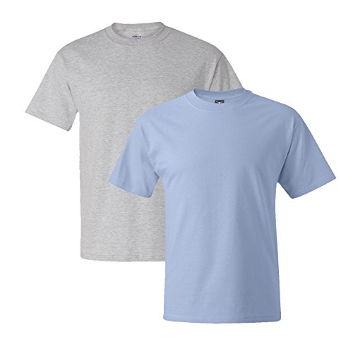 T-shirt à manches courtes Beefy-t Hanes (Lot de 2) Medium,1 Light Blue / 1 Light Steel (US Size) (US Size) Multicolore Cover