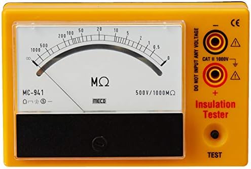 Meco Analog Insulation Tester (MC 941),Yellow