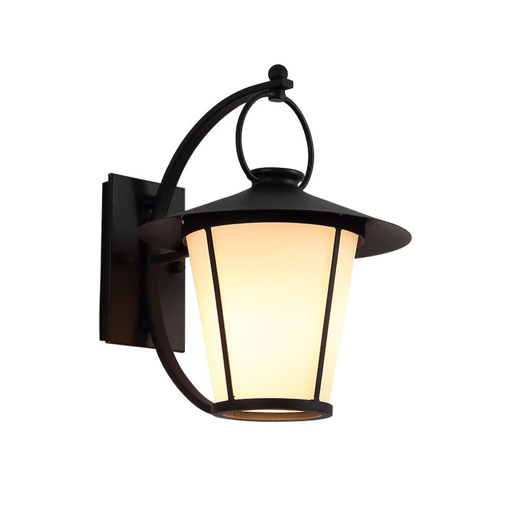 Applique murale en verre 34cm E27 luminaire étanche extérieur pour villa