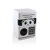 Safe Coin Bank For Kids - Authentic ATM Money Saver Keeps Cash, Toys, and Jewelry Inside Safe Inside - Auto Insert Bills and Electronic Password - Cool Piggy Bank Makes A Great Birthday Gift