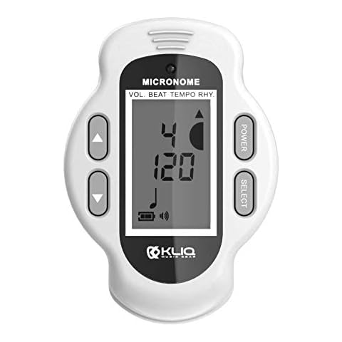 KLIQ MicroNome - Digital Clip-on Metronome (USB Rechargeable) - White Cover