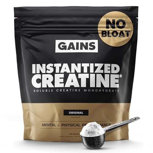 Gains in Bulk Instantized Creatine Monohydrate for Women and Men,...
