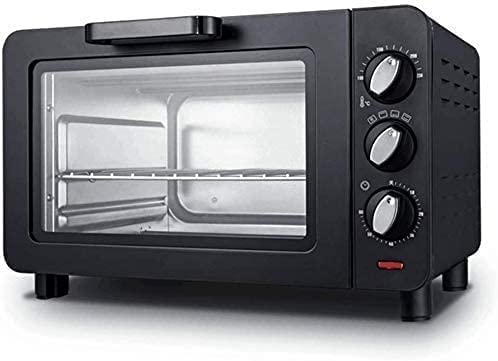 CAZARU Horno Tostador de convección para encimera, Bandeja para Hornear, Parrilla para Asar, Tenedor para Asar y Bandeja para Migas extraíble, Horno para rebanadas, Tostador, minihorno de 15L