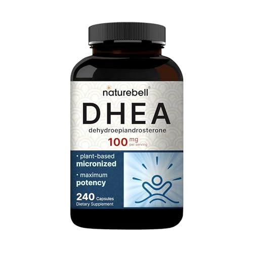 NatureBell DHEA 100mg - 240 Capsules - DHEA Supplement for Energy Levels, Immune Health & Healthy Aging Support - Highly Bioavailable* - Non-GMO & Gluten Free