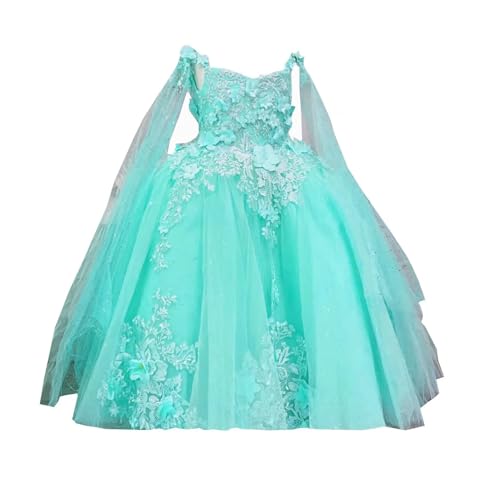 2025 Lastest Designer Ball Gown Prom Quinceanera Dresses with Cape Robe 3D Floral Flowers Patterns Lace