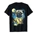 Pug Howling to The Moon Meme Funny 90's Pug Dog Lover Owner T-Shirt
