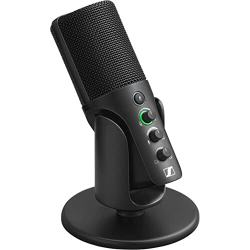 Image of Sennheiser Profile USB Condenser Microphone with Desktop Stand Bundle with Kellards Pop Filter and 5-Pack Cleaning Wipes