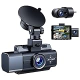 【Cámara de Coche 4K y SONY sensor】 Grabación de cámara de tablero dual frontal e interior, cámara frontal 4K UHD (3840 x 2160 y 30 fps) y cámara interna 1080P captura imágenes y proporciona detalles más claros. Cámara para automóvil con sensor Sony IMX335 de alto rendimiento 2160P, lente frontal con apertura F/1.8, que registra cada detalle cuando ocurre un accidente. No te preocupes por perder pruebas.