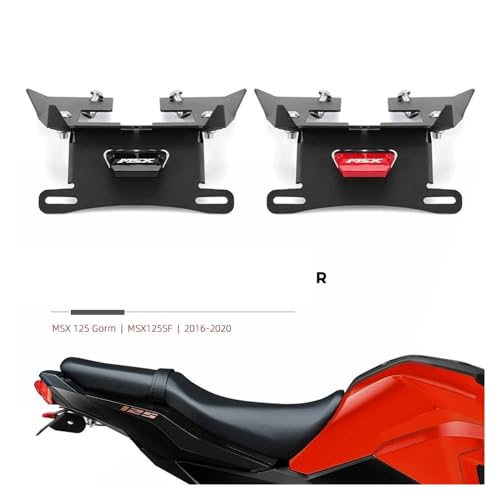 Support plaque d'immatriculation MSX 125 Grom garde-boue moto LED - 3