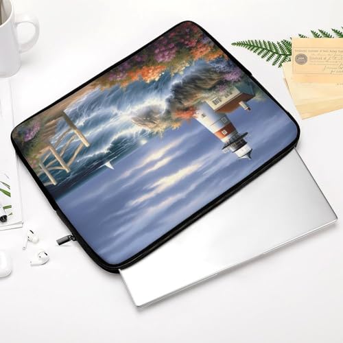 Funda para portátil 17 pulgadas a prueba de golpes con tejido impermeable y gran amortiguación 4