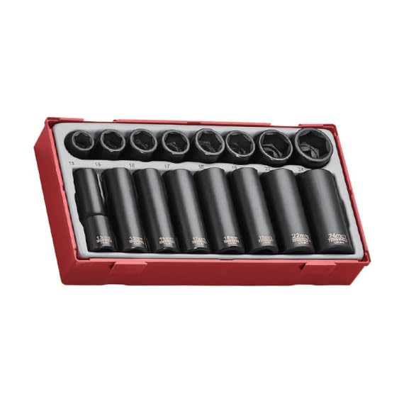 Juego de vasos de impacto 1/2" - 16 piezas