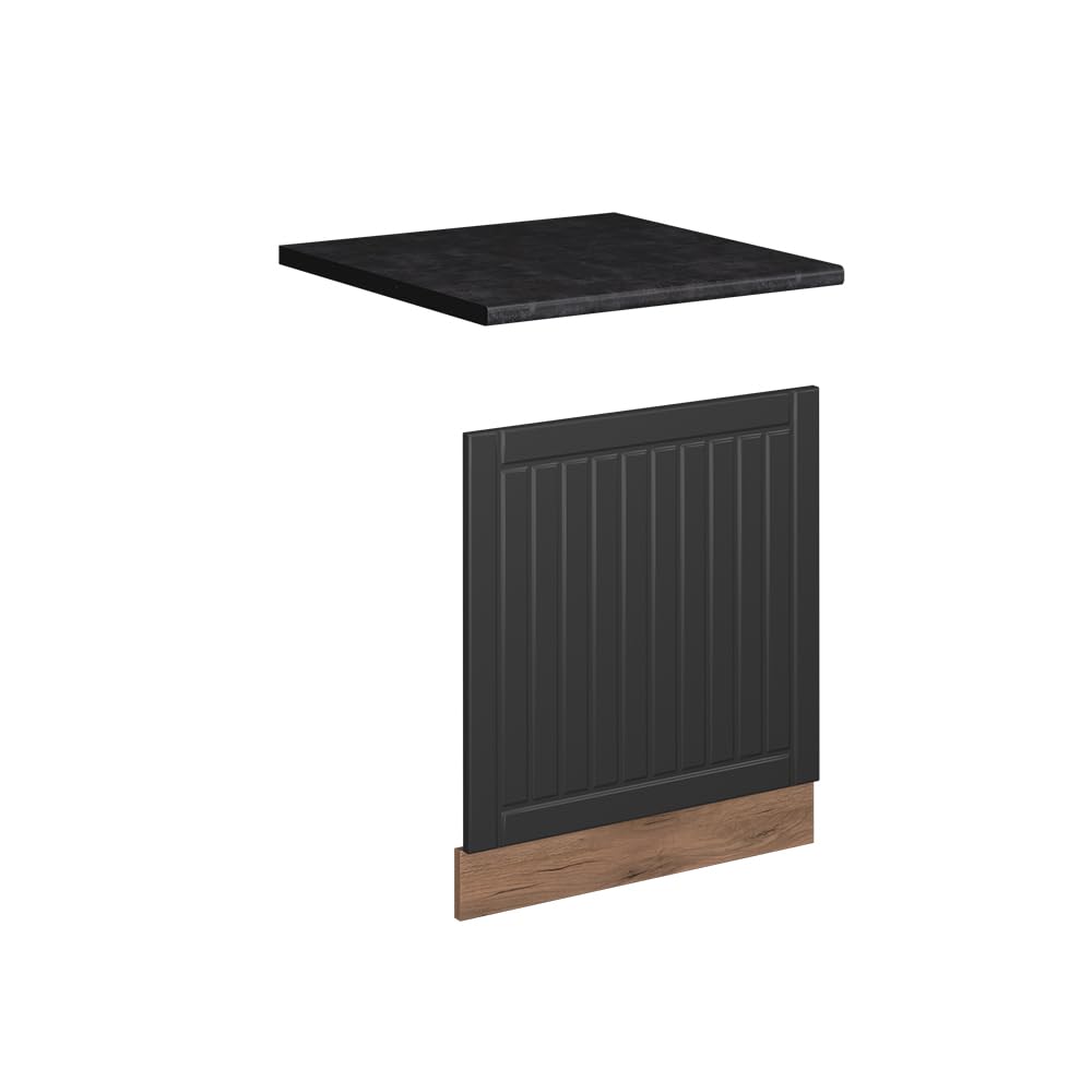 Vicco Panel Frontal Fame-Line, Gris Oscuro/Roble Dorado, 60 cm
