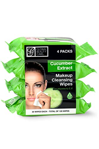 Travel-Friendly Global Beauty Care Makeup Removal Wipes - 120 Count (4-Pack)