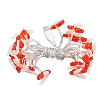 UBERSWEET Honey Bees Solar String Lights, Atmospheric USB Power Supply 20 LEDs Deco Solar String Lights for Garden (3M20L)